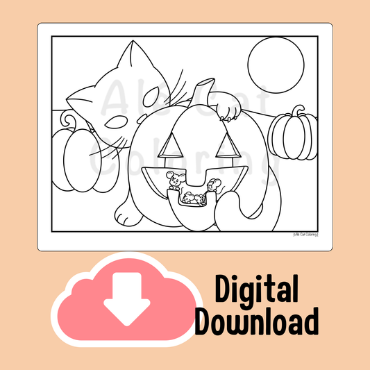 Halloween - Mouse Hunt - Mice Like Us Coloring Page